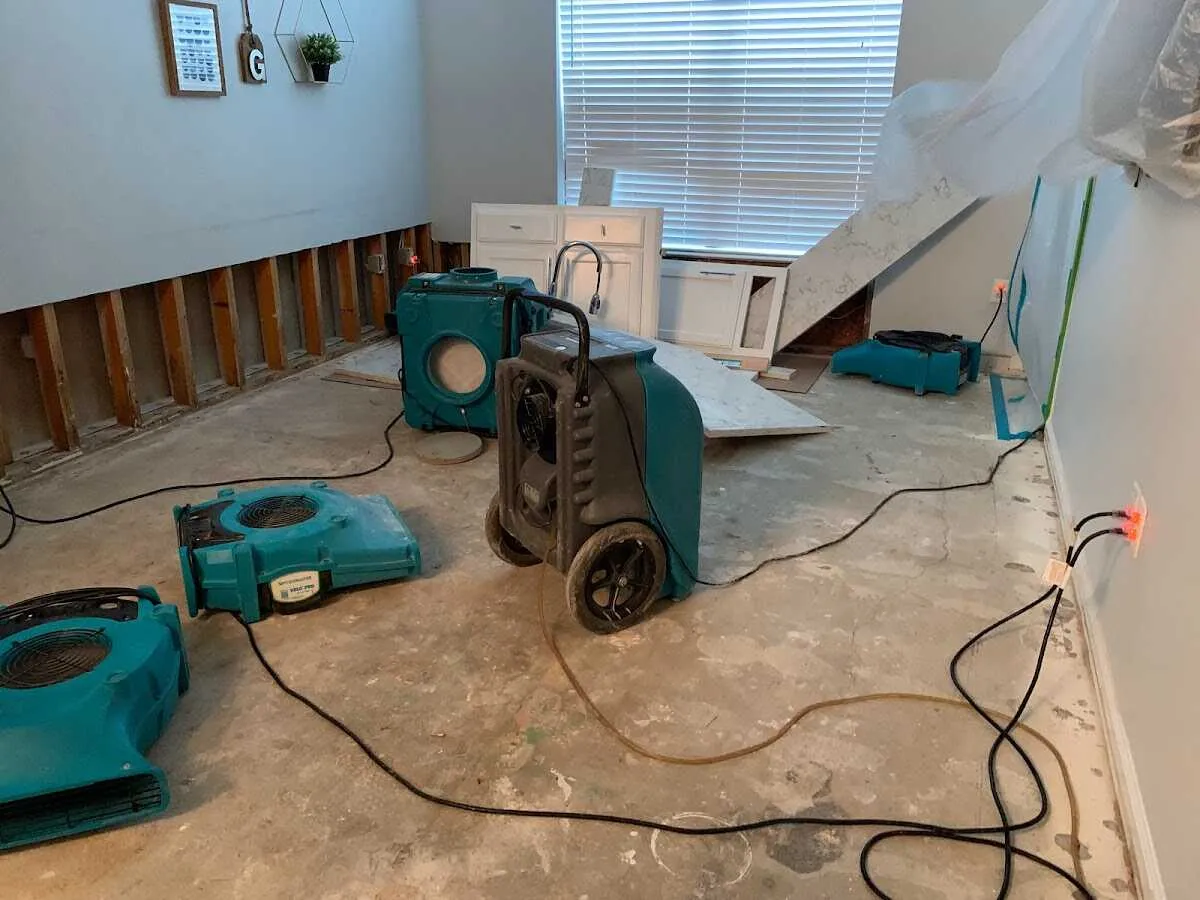 Dehumidifier in flood-cut room for Water Extraction & Removal in Morgantown